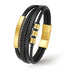Personalisiertes lederarmband gold mit gravur uniqal shape